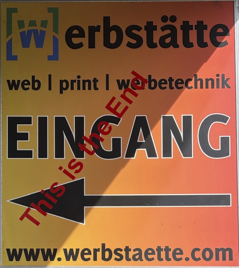 Altes Werbstaette Schild